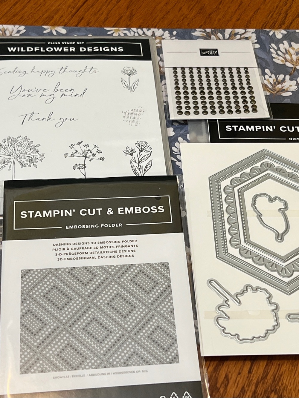 Stampin’ Up! Wildly Flowering Suite Stamp Dies DSP Embossing NEW